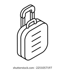 Vector design of trolley bag