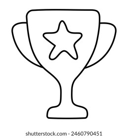 Vector design of trophy isolated on white background

