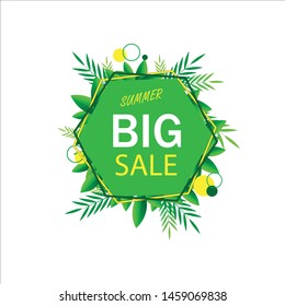 Vector design of tropical summer banners for sales and promotions