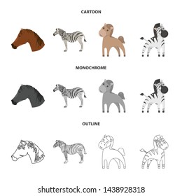 Vector design of trot and running icon. Set of trot and clipart stock symbol for web.