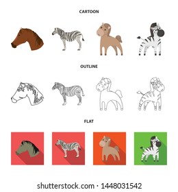 Vector design of trot and running icon. Set of trot and clipart vector icon for stock.