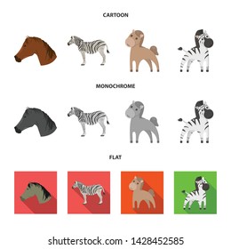 Vector design of trot and running sign. Collection of trot and clipart stock vector illustration.
