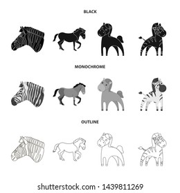 Vector design of trot and running symbol. Set of trot and clipart stock symbol for web.