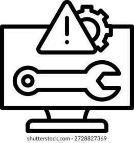 Estilo de Ícone de Solução de Problemas de Design de Vetor