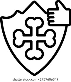 Vector Design Trust Vertex Icon Style
