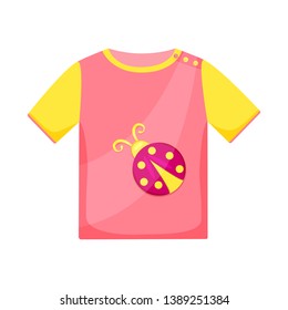 Vector design of tshirt and children icon. Set of tshirt and shirt stock vector illustration.