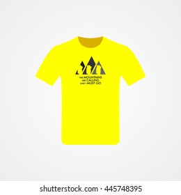 vector design of t-shirt mountain. enjoy your climb.