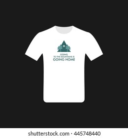 vector design of t-shirt mountain. enjoy your climb.