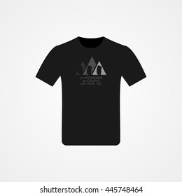 vector design of t-shirt mountain. enjoy your climb.