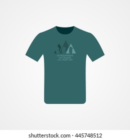 vector design of t-shirt mountain. enjoy your climb.