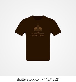 vector design of t-shirt mountain. enjoy your climb.