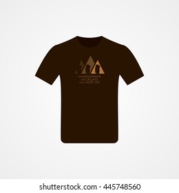 vector design of t-shirt mountain. enjoy your climb.