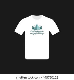 vector design of t-shirt mountain. enjoy your climb.