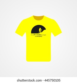 vector design of t-shirt mountain. enjoy your climb.