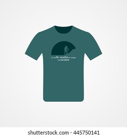vector design of t-shirt mountain. enjoy your climb.