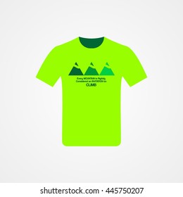 vector design of t-shirt mountain. enjoy your climb.