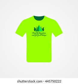 vector design of t-shirt mountain. enjoy your climb.