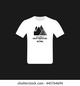vector design of t-shirt mountain. enjoy your climb.