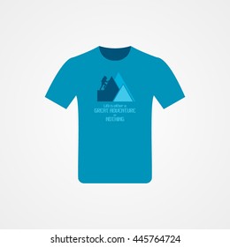 vector design of t-shirt mountain. enjoy your climb.