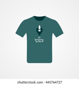 vector design of t-shirt mountain. enjoy your climb.
