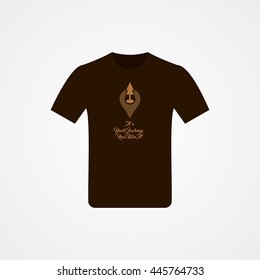 vector design of t-shirt mountain. enjoy your climb.