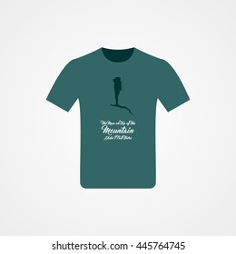 vector design of t-shirt mountain. enjoy your climb.