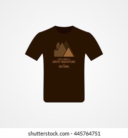 vector design of t-shirt mountain. enjoy your climb.