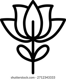 Estilo de ícone de tulipa de design de vetor
