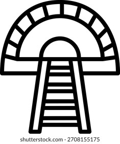 Estilo de Ícone de Túnel de Design de Vetor