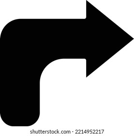 Vector Design Turn Right Icon Style