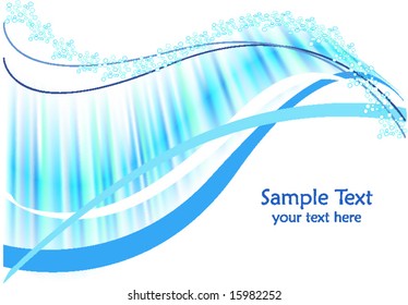 Vector design with turquoise gradients, lines and bubbles