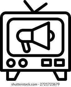 Vector Design TV Commercial Icon Style