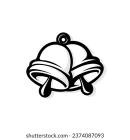 vector design of two classic bells on a white background