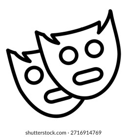 Estilo de ícone de duas máscaras de design de vetor