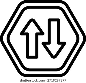 Estilo de Ícone Bidirecional de Design de Vetor