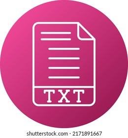 Vector Design TXT Icon Style