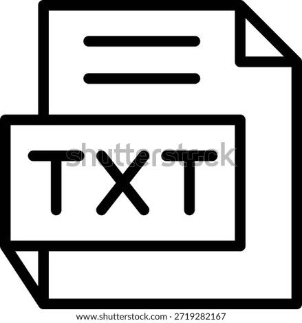 Vector Design TXT Icon Style