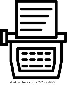 Symbolstil für Vektordesign-Schreibmaschine