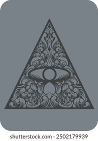 Diseño de Vector de adornos típicos indonesios en forma de triángulos