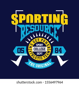 vector design typography sporting resource for t-shirt and ready print - vectro illustration