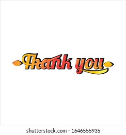 vector design typography thank you