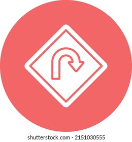 Diseño de vectores Estilo de iconos de giro U