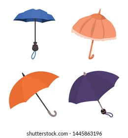 Vector design of umbrella and rain logo. Set of umbrella and weather stock vector illustration.