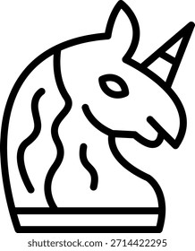 Estilo de ícone do Unicórnio do design de vetor