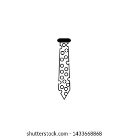 Vector design of a unique black and white long tie symbol