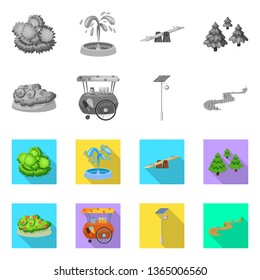 Vector design of urban and street icon. Collection of urban and relaxation stock symbol for web.