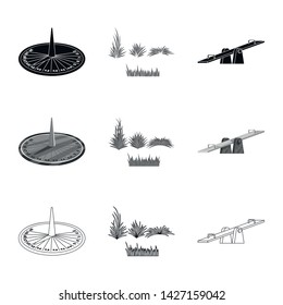 Vector design of urban and street icon. Set of urban and relaxation stock vector illustration.