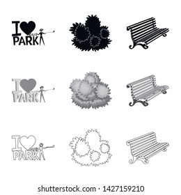 Vector design of urban and street icon. Collection of urban and relaxation stock symbol for web.