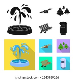 Vector design of urban and street logo. Collection of urban and relaxation stock vector illustration.