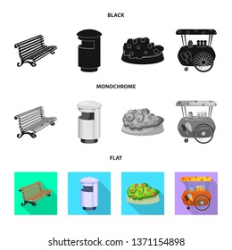 Vector design of urban and street logo. Collection of urban and relaxation vector icon for stock.